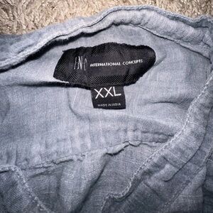 INC International Concepts Button Up Shirt Men XXL (Jean Look Like)